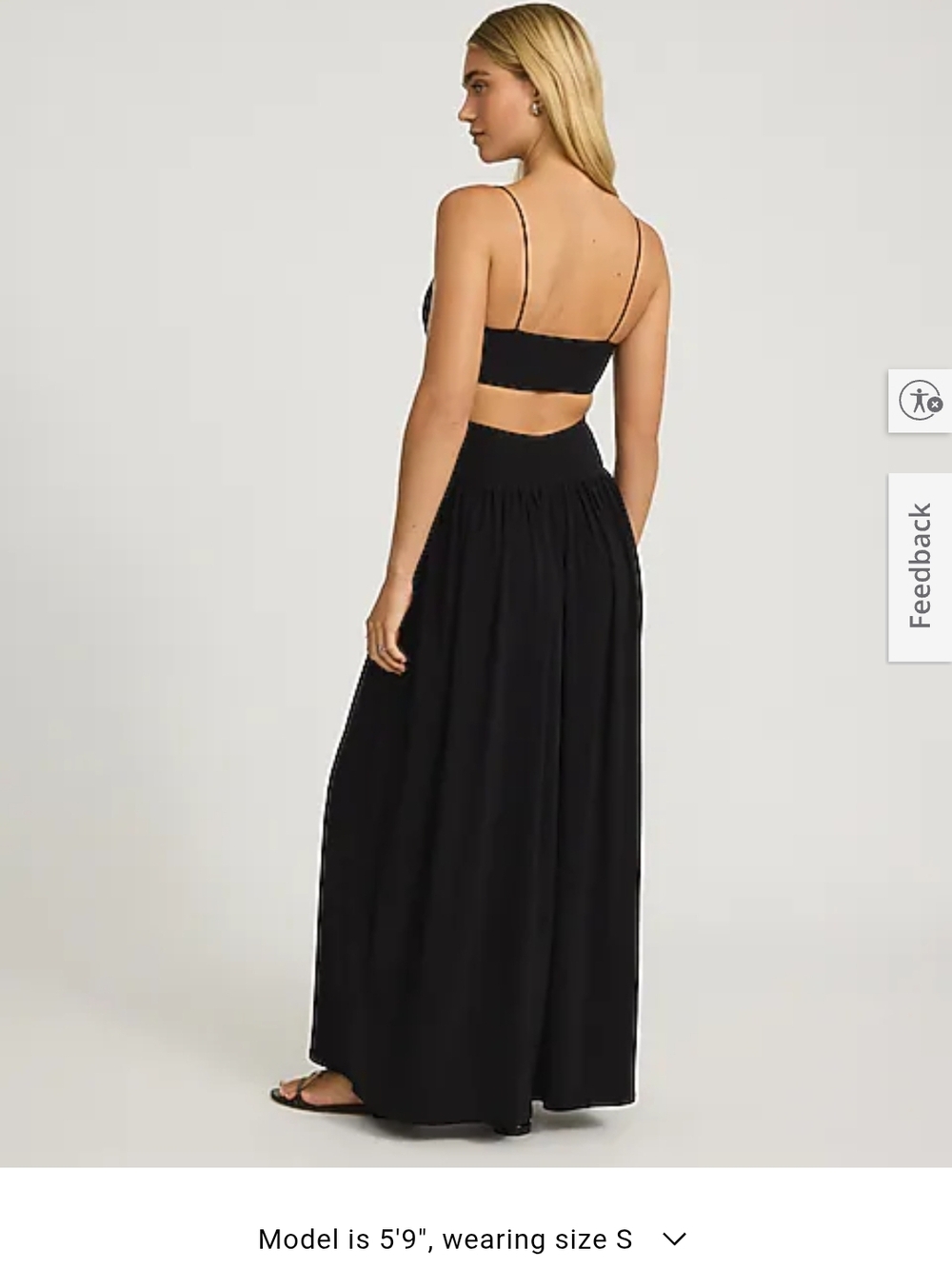 Black Maxi Dress With Cut-out.